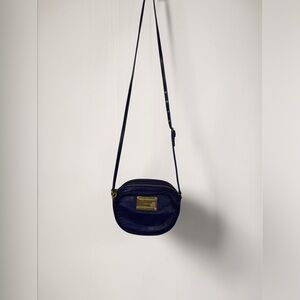 Marc by Marc Jacobs | Purple Leather Mini Crossbody w/ Gold Plaque & Long Strap